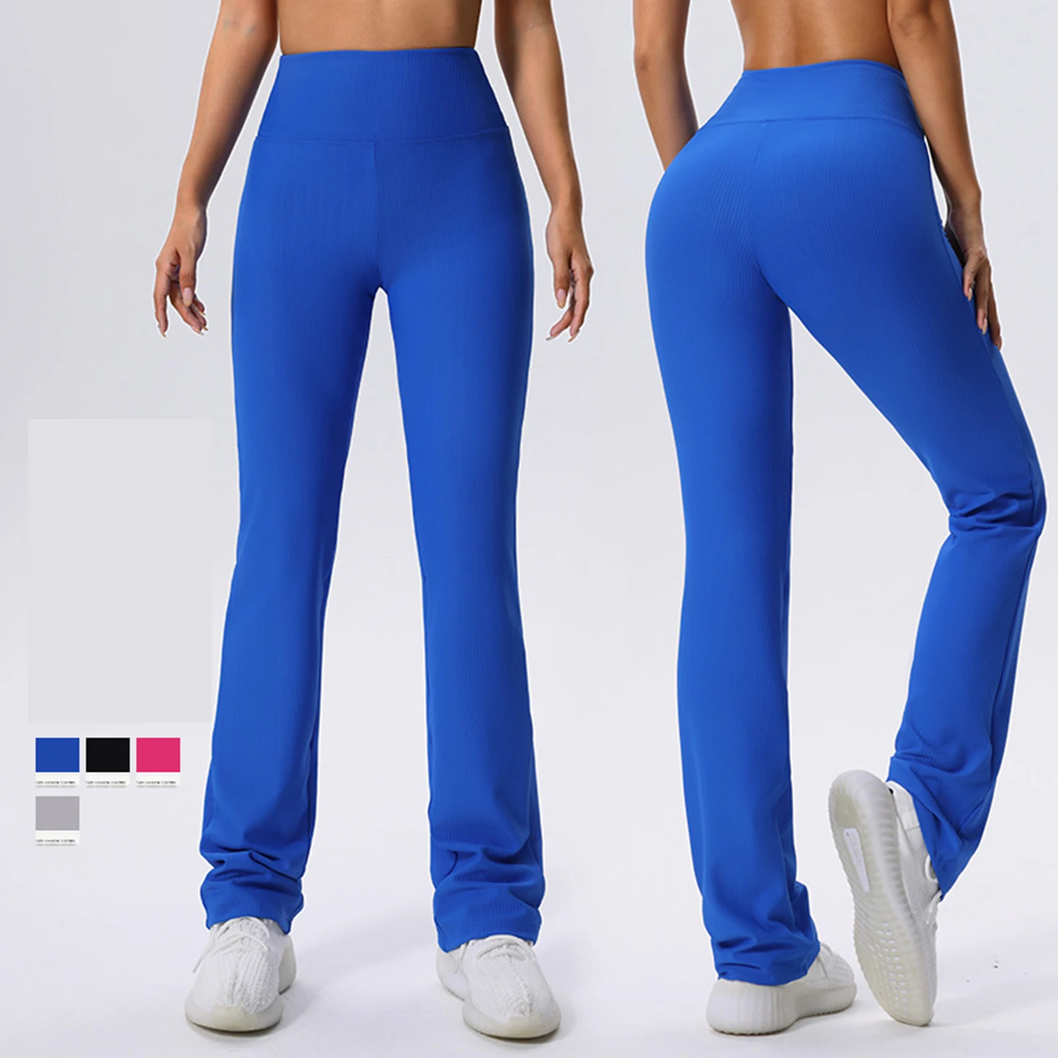 Women's Yoga Pants Flared Leggings Crossover Women's Yoga Pants Control Tummy High Waist Wide Leg Pants Gym Jogging Trousers