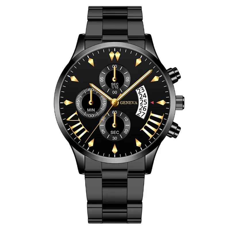 Popular Fashion Men's Watch Steel Band Quartz Wristwatch Luminous Male Business Wristwatch Casual Simple Stylish Boy Gifts