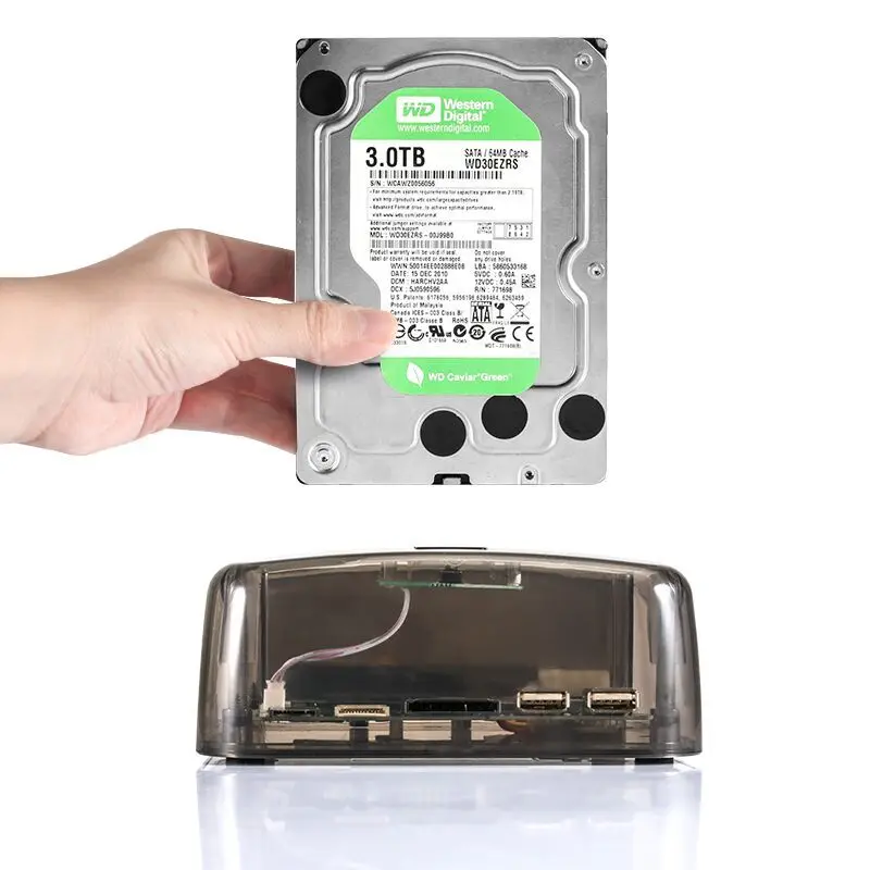 2.5 Inch 3.5 Sata/Ide Hdd Case 2-Dock Dual Bay Hard Drive Docking Station 3.0 E-Sata Card Reader Hub Usb Enclosure Hdd Enclosure