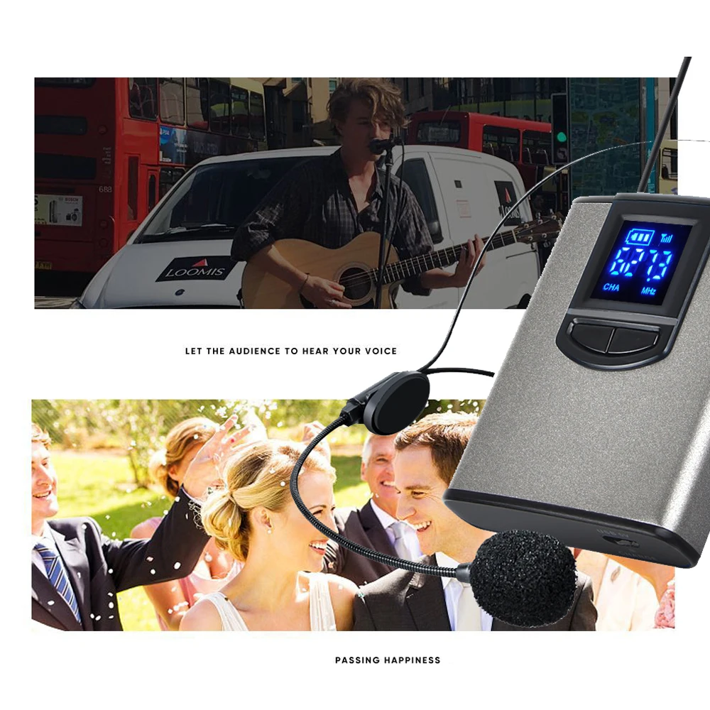 

Lavalier Microphone Mini Microphone Portable Wireless Mini Receiver Headset Transmitter Clip-on Mic Teacher Presenter Microphone