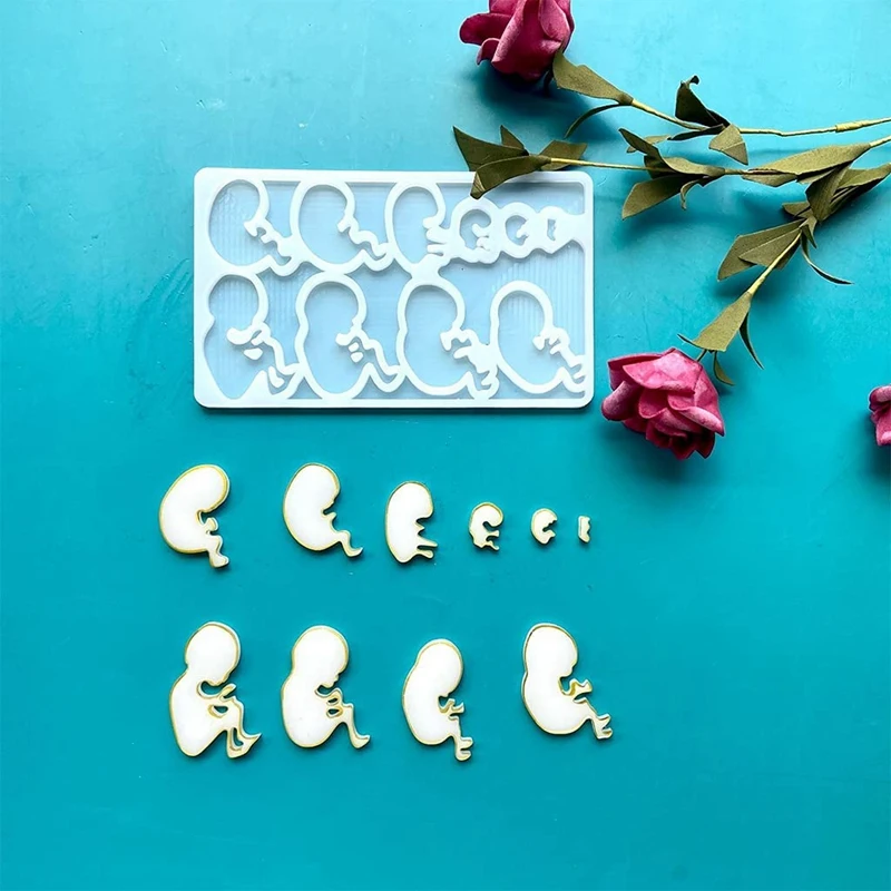 Fetus Development In October Growth Epoxy Resin Mold Silicone Mould DIY Crafts Jewelry Mold Transparent Molds