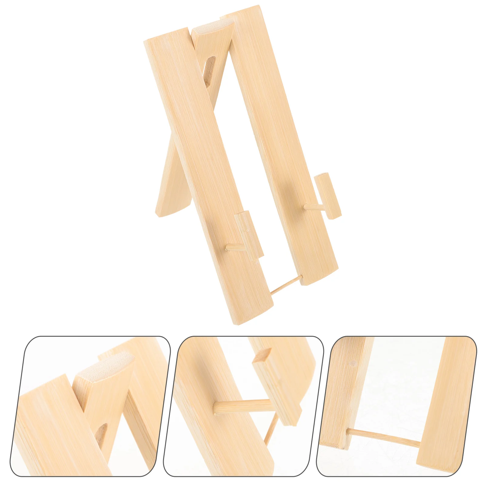 

Folding Stand Large Bamboo Holder Wooden Bracket Fans Home Decor Accessories Collectibles Model