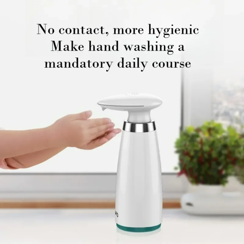 350ml Automatic Soap Dispenser with Intelligent Infrared Sensor Battery Powered 3-Level Adjustable Drip-Free for Bathroom Kitche