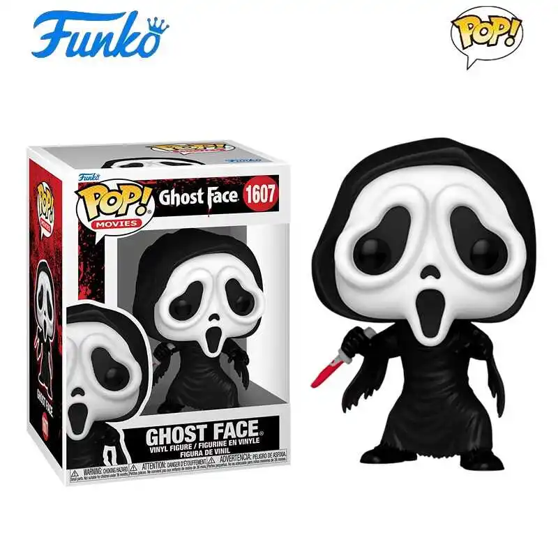 Original Funko Scream Figure Ghostface Anime Figure Statue Model Doll Cute Ornament Collection Room Desk Decoration Toys Gifts