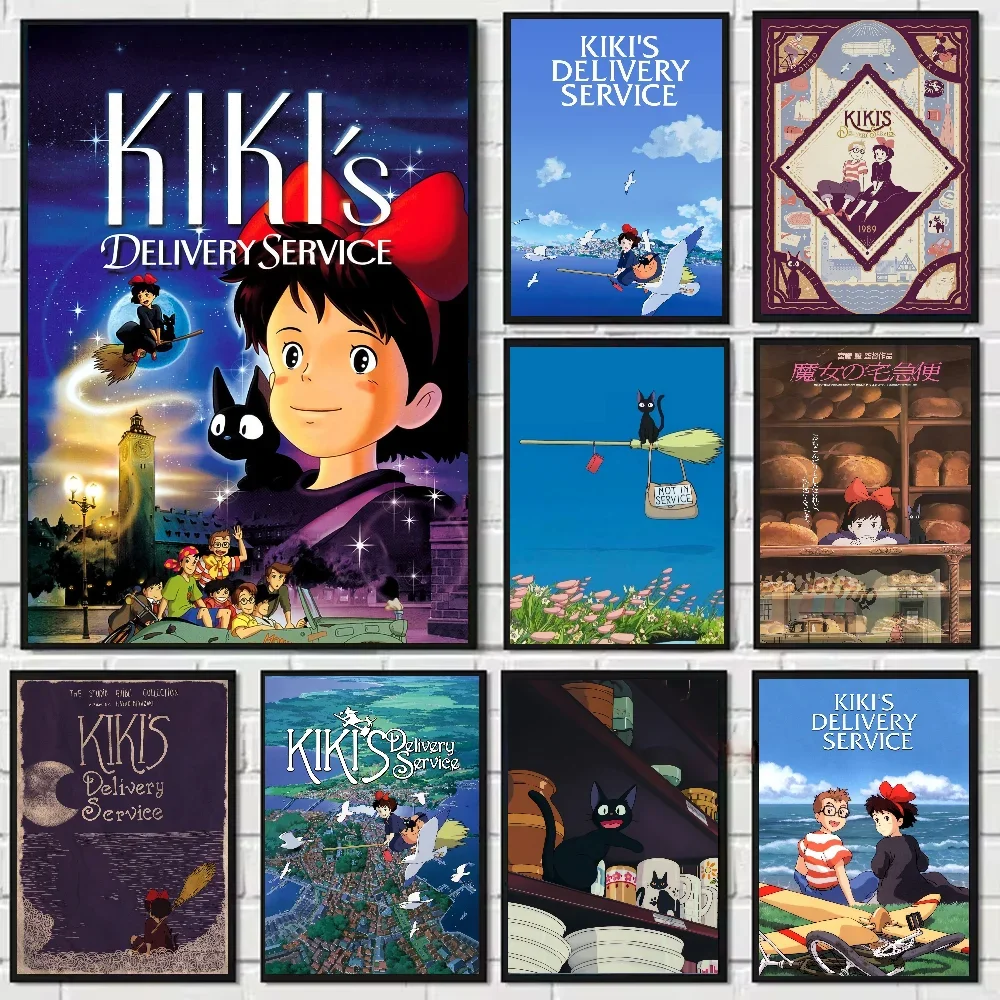 أنيمي K-Kikis D-التوصيل خدمة جيجي المشارك HD الفن لزجة جدار مقاوم للماء غرفة المعيشة المنزلي غرفة نوم بار الديكور الجمالي #1