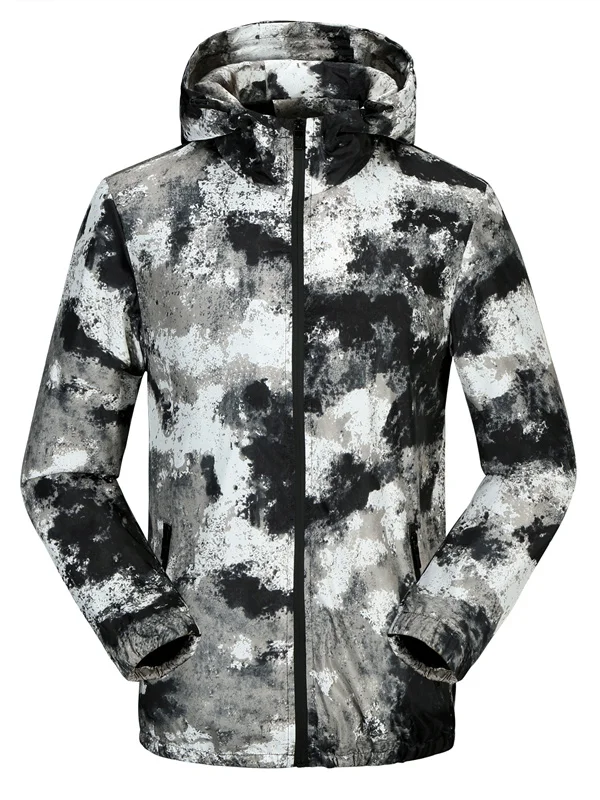 

Parkas Jacket Men's Spring and Autumn New Casual Plus Size Jacket Top Student Sports Workwear Clothes Hooded Camouflage Jacket