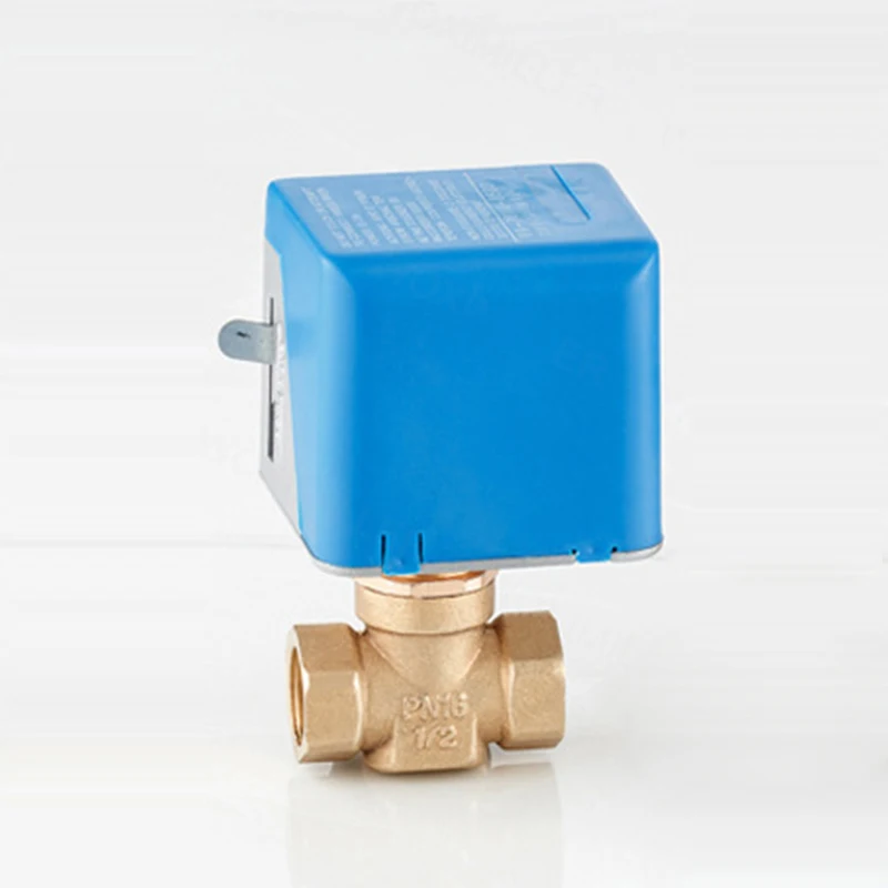 1/2 3/4 1 Electric Globe Valve Two wire Two way Three way AC220 Brass Globe Valve