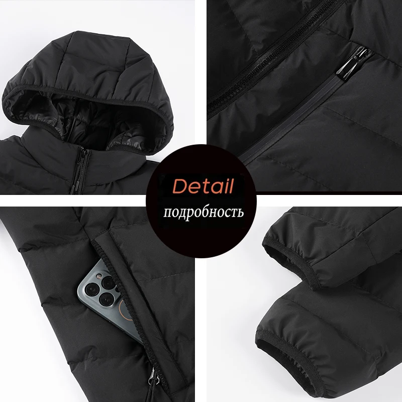 New Autumn Winter Men Warm Waterproof Parkas Jacket Coat Mens Hooded Casual Brand Windproof Thick Outwear Hat Parkas Jacket Male