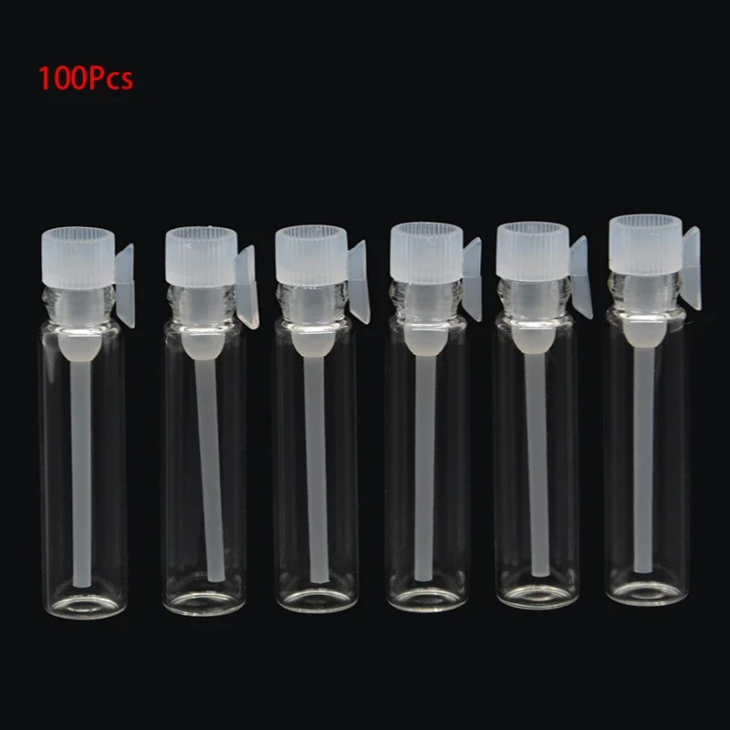 100 pcs1/2/3 ml  Mini Glass Perfume Small Sample Vials Perfume Bottle Laboratory Liquid Test Tube Bottle Makeup Bottle A-00214