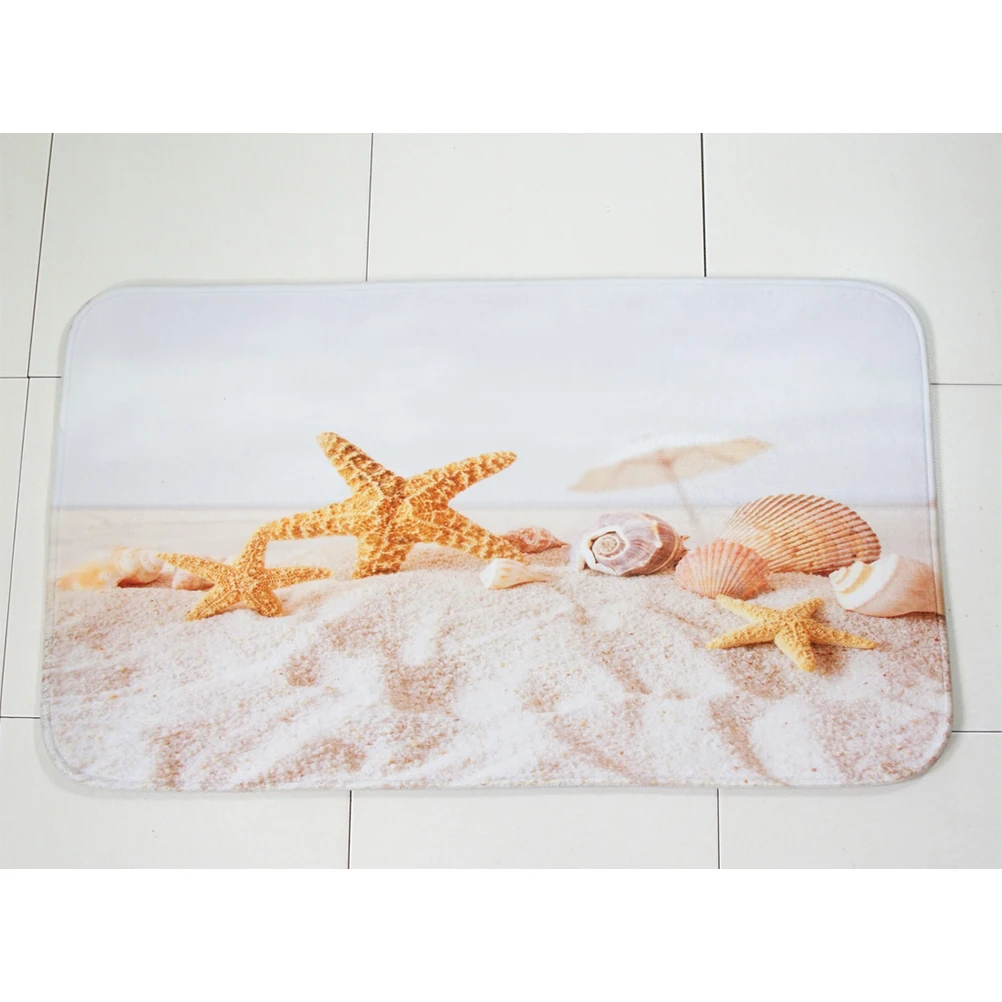 

Toilet Mat Set Soft Absorbent Non-Slip Bathroom Floor Rug Quick Drying 3D Sea Pattern Odorless Toilet Seat Lid Cover Floor