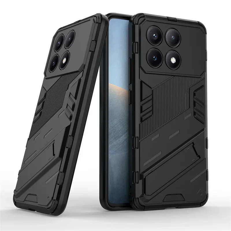 Für Poco X6 Pro Fall Poco X6 Pro Abdeckung Coque Fundas Rüstung Stoßfest Harte Ständer PC Telefon Stoßstange Für Poco X6 Pro