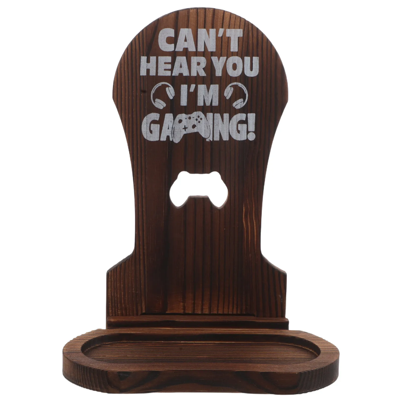 Wooden Gaming Headset Stand Solid Wood Base Wireless Headphone Holder for Desk Desktop Organizer for Gamers Gaming Headphone