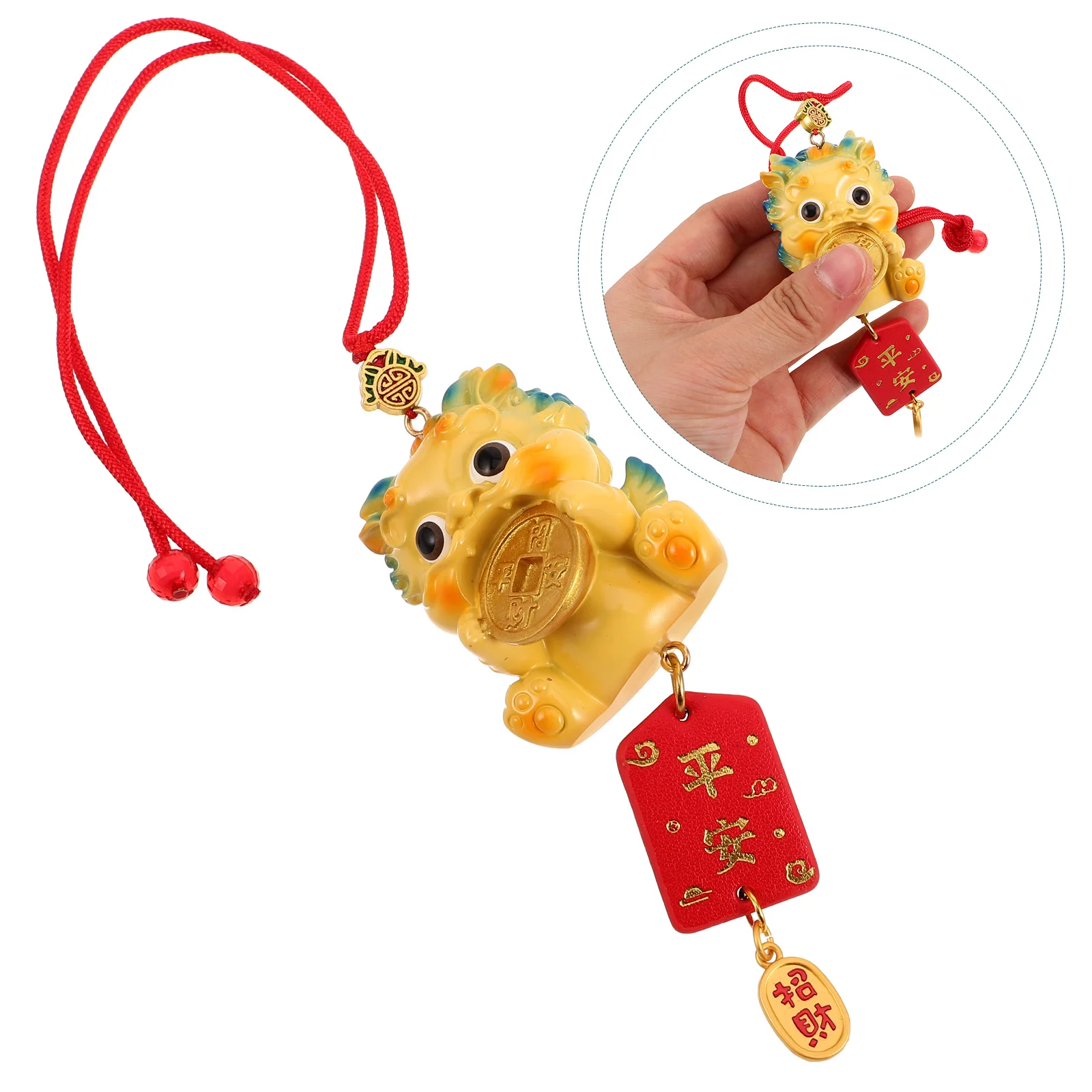 

Cute Resin Car Mirror Hanging Pendant Rearview Creative Animal Ornament Decoration Interior Vehicle Adorable Accessories Cute