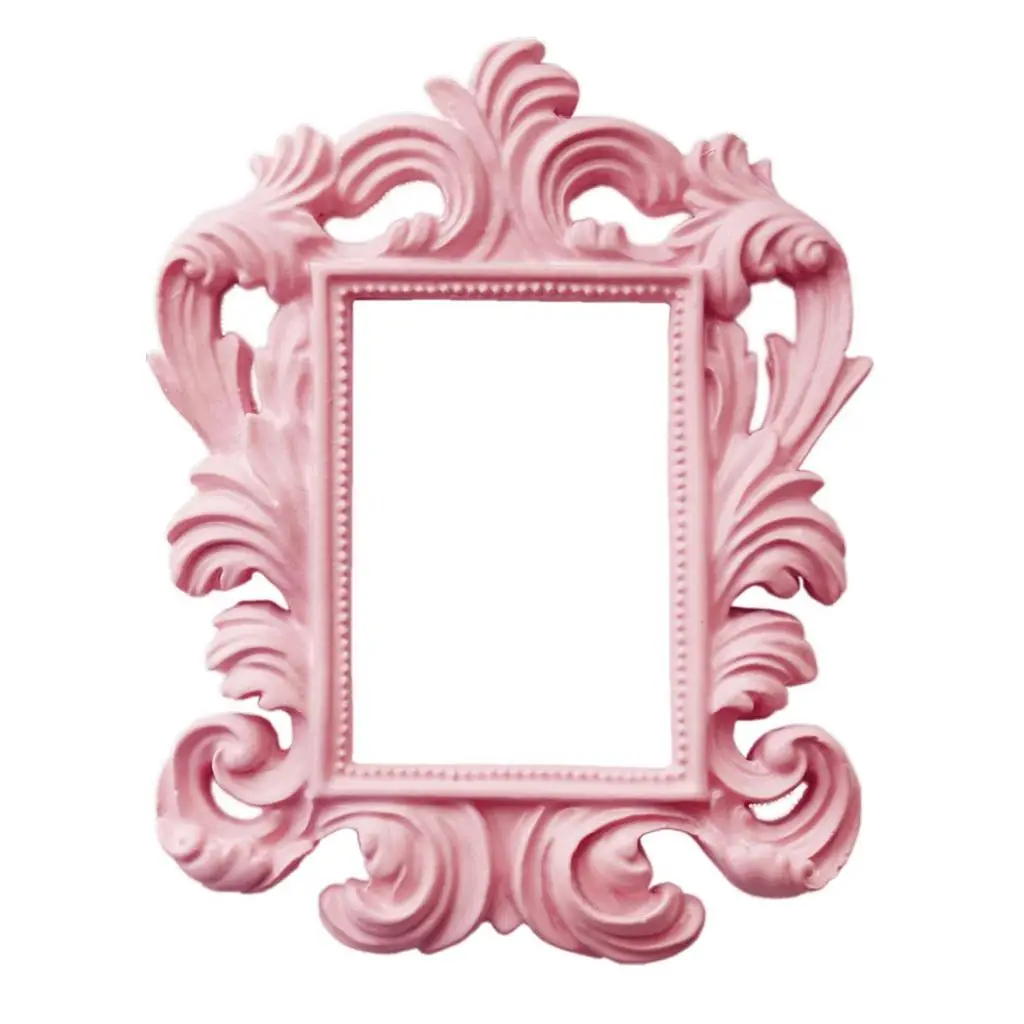 Pink Vintage Baroque Rectangle Wall Frame Home Decor Wedding Photo Prop Vintage Baroque Style Rectangle Frame