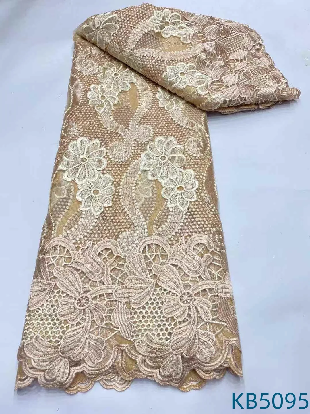 

Sequins Cord Lace Fabric Purple Lilac Fabric African Lace Fabric 5 Yards High Quality 2025 Guipure Cord Lace For Sewing KB5095