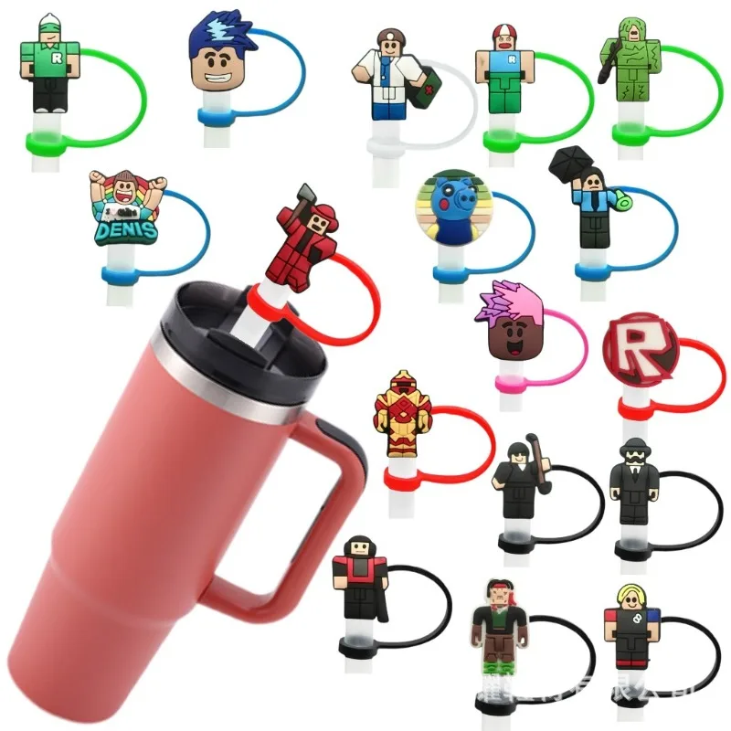 

30 Pcs Roblox Straw Cap Straws Cover Straw Dust Covers Detachable Dust Cover Decorative Daily Necessitie Gift 8mm