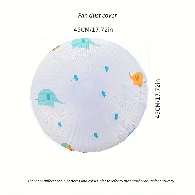 Universal Fan Dust Cover - Waterproof Round Head Design w/ Elastic Edge for Floor/Table Fans, Dustproof Protective Cover