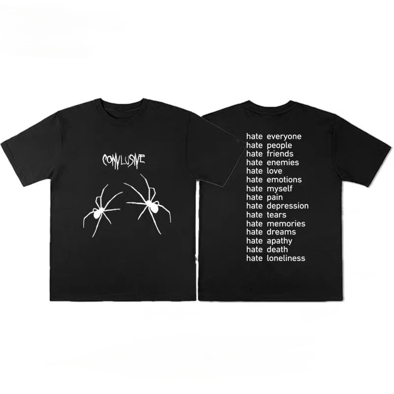 

University Student Mental State Short Sleeve T-shirt Summer Round Neck Men and Women Summer Short Sleeve