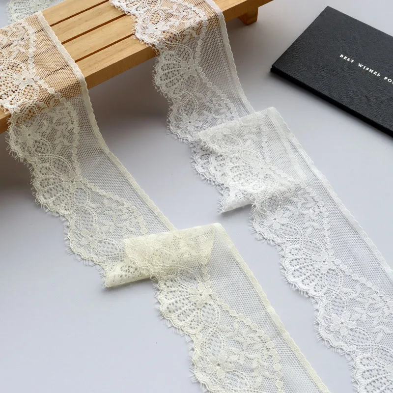 20Yards/Pack New off white Beige Elastic Eyelash Lace Underwear Home Clothes Skirts Lace Accessories