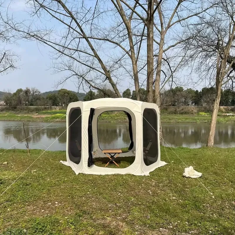 Outdoor Camping Tent Quick-Set Foldable Portable 210D Oxford Tent Mesh Transparent Breathable Sunshade Mosquito-proof Tent