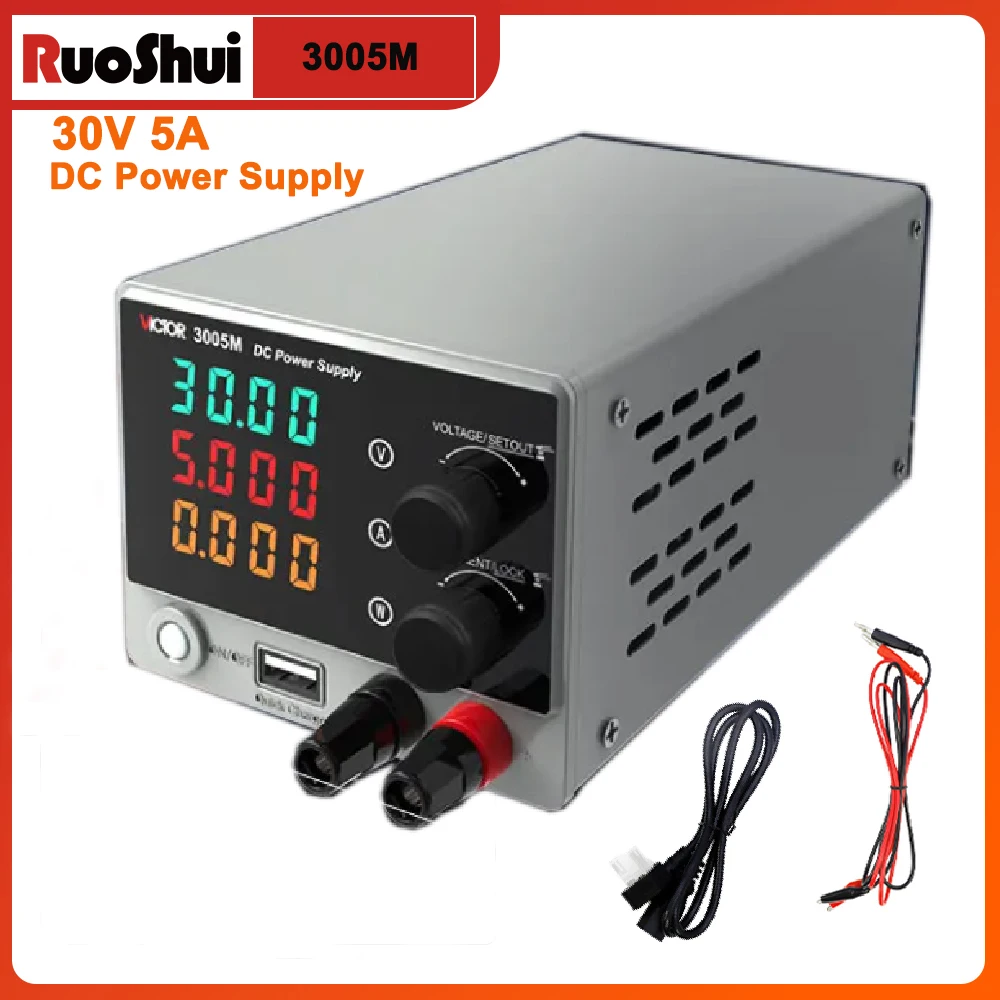 Laboratory 30V 5A DC Power Supply Adjustable Digit Display Voltage Regulator Lab Bench Power Supply CV/CC
