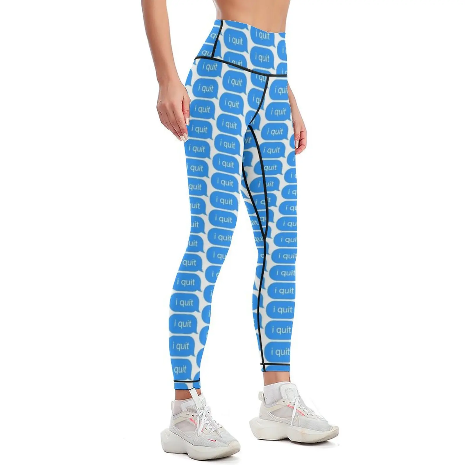 i quit message Leggings Pants sport Jogger pants workout shorts Womens Leggings