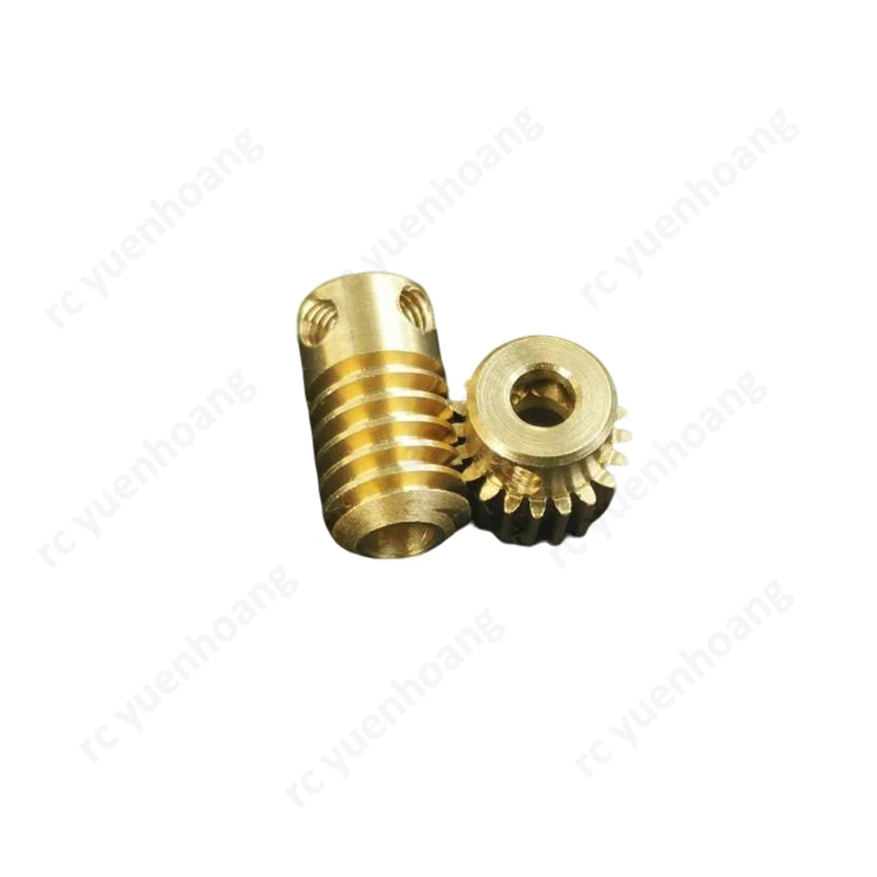 1Set Brass Worm Gear with/no Set Screw 90-degree Transmission Small Module Reduction Gear DIY Assembly Accessories for Model Car