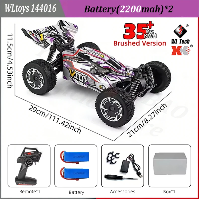 

WLtoys 144016 144001 144010 4WD RC Car High Speed 2.4G 35-75KM/H Off-Road Drift Remote Control Racing Vehicle Toy Gift