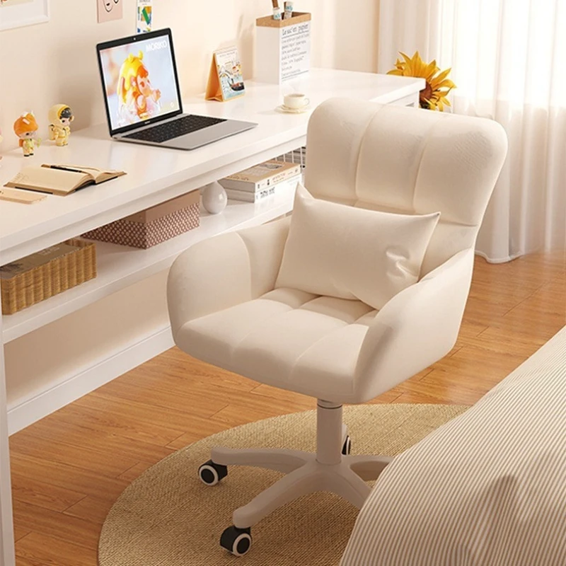 Computer chair Home comfort Girls bedroom Makeup chair Dormitory sedentary backrest lifting swivel