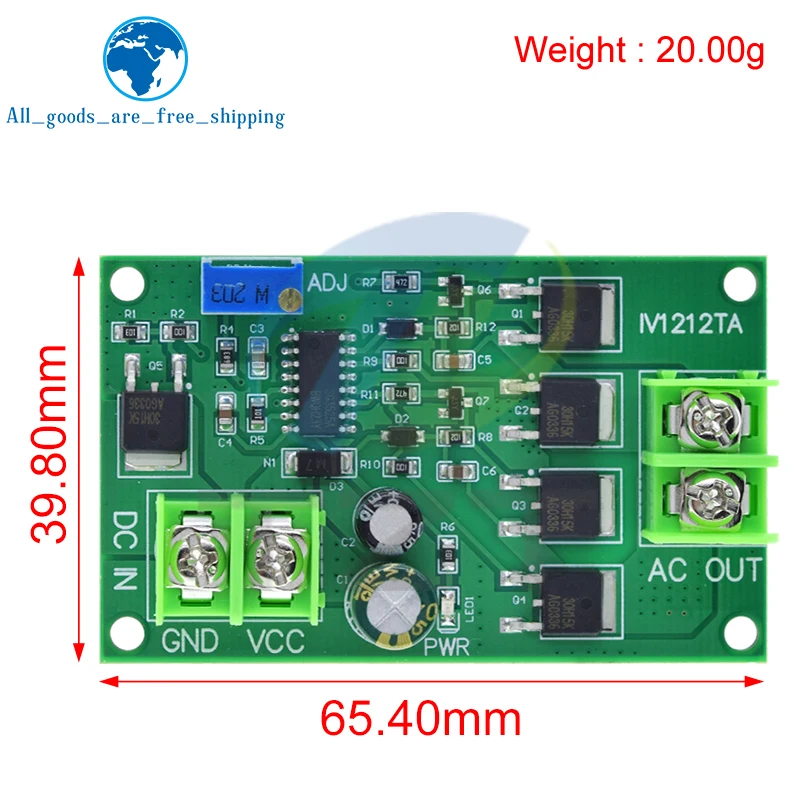 100W DC-AC Power Inverter Transformer DC 12V to AC 12V Square Wave Signal Generator Voltage Regulator Power Converter Board image 6