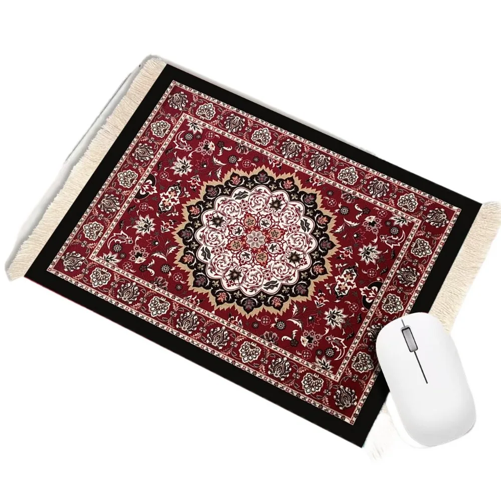 

Коврик для мыши Pet Pad Bohemia Persian с кисточками, противоскользящий настольный коврик, ретро-коврик прямоугольной формы для офиса