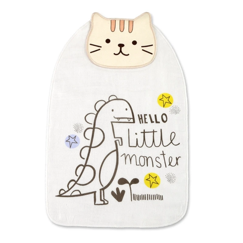 

A5YC Cartoon Pattern Cotton Back Towel for Kids Sweat Absorption Daily Comfort