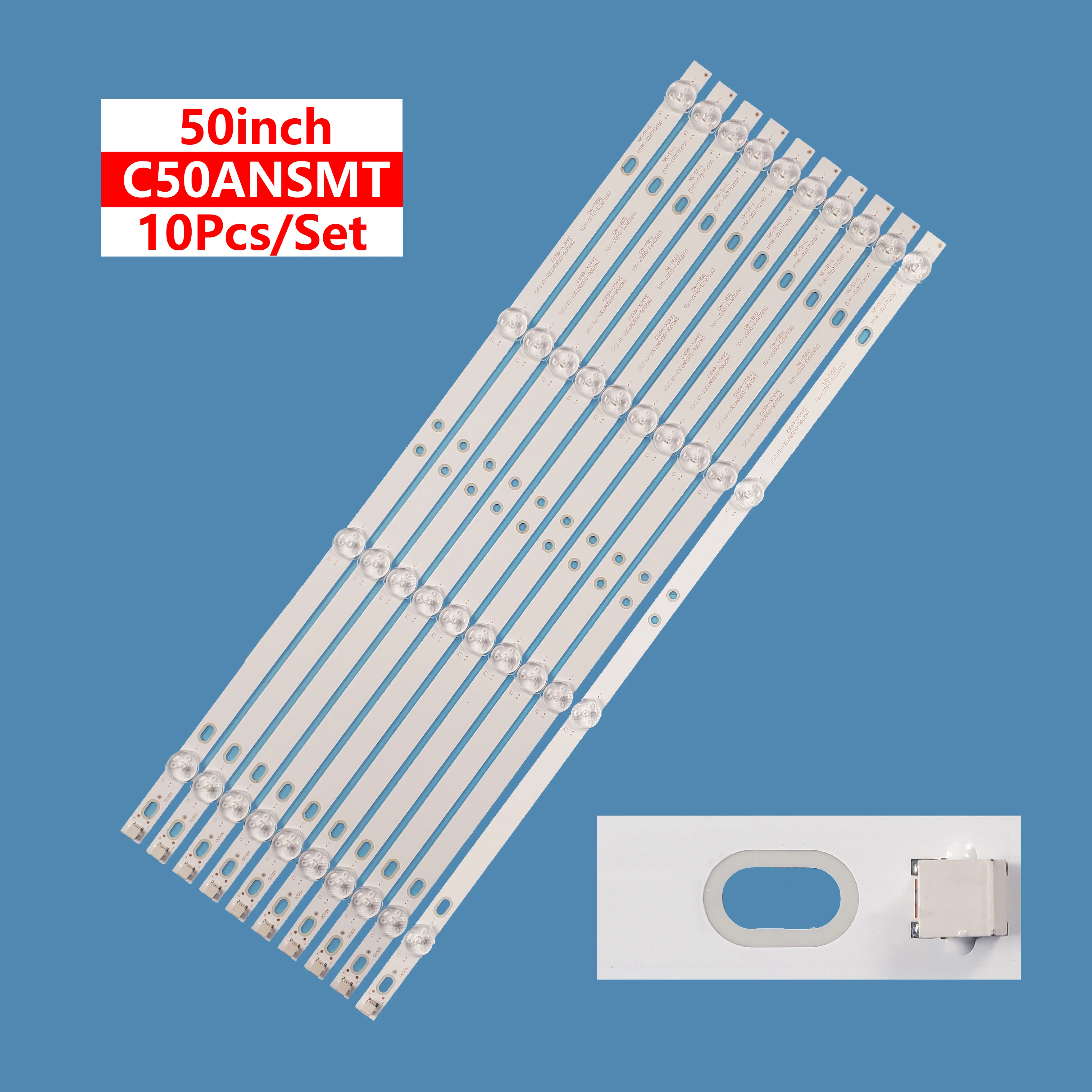 10 Stks/set Leidde Bar Voor Nes0ns 50f570t2 Akai Aktv505 Ti4910dledds C50ANSMT-4K DS50M73-DS07-V01 2w2006-ds50m7301-01 ATE-49B4744K