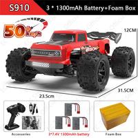 S909 S910 1:16 50KM/H RC Car 2.4G 4WD Remote Control Cars Electric High Speed Drift Monster Truck VS Wltoys 144001 Toy