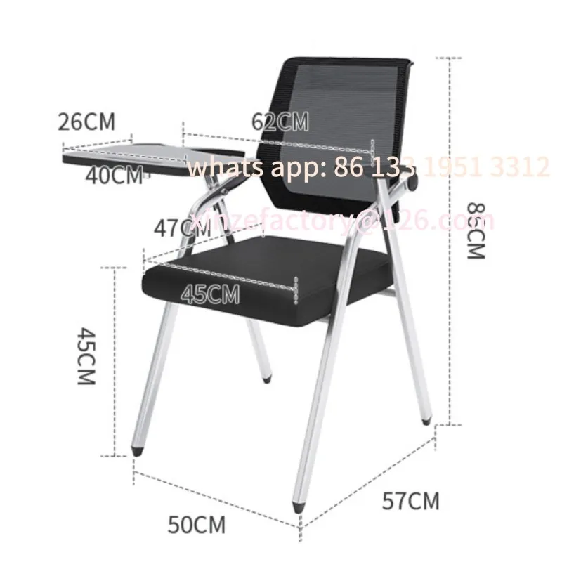 

Customizable Folding Training Chair Table Board Writing Board Conference Chair Training Class Chair Table And Chair Integrated O