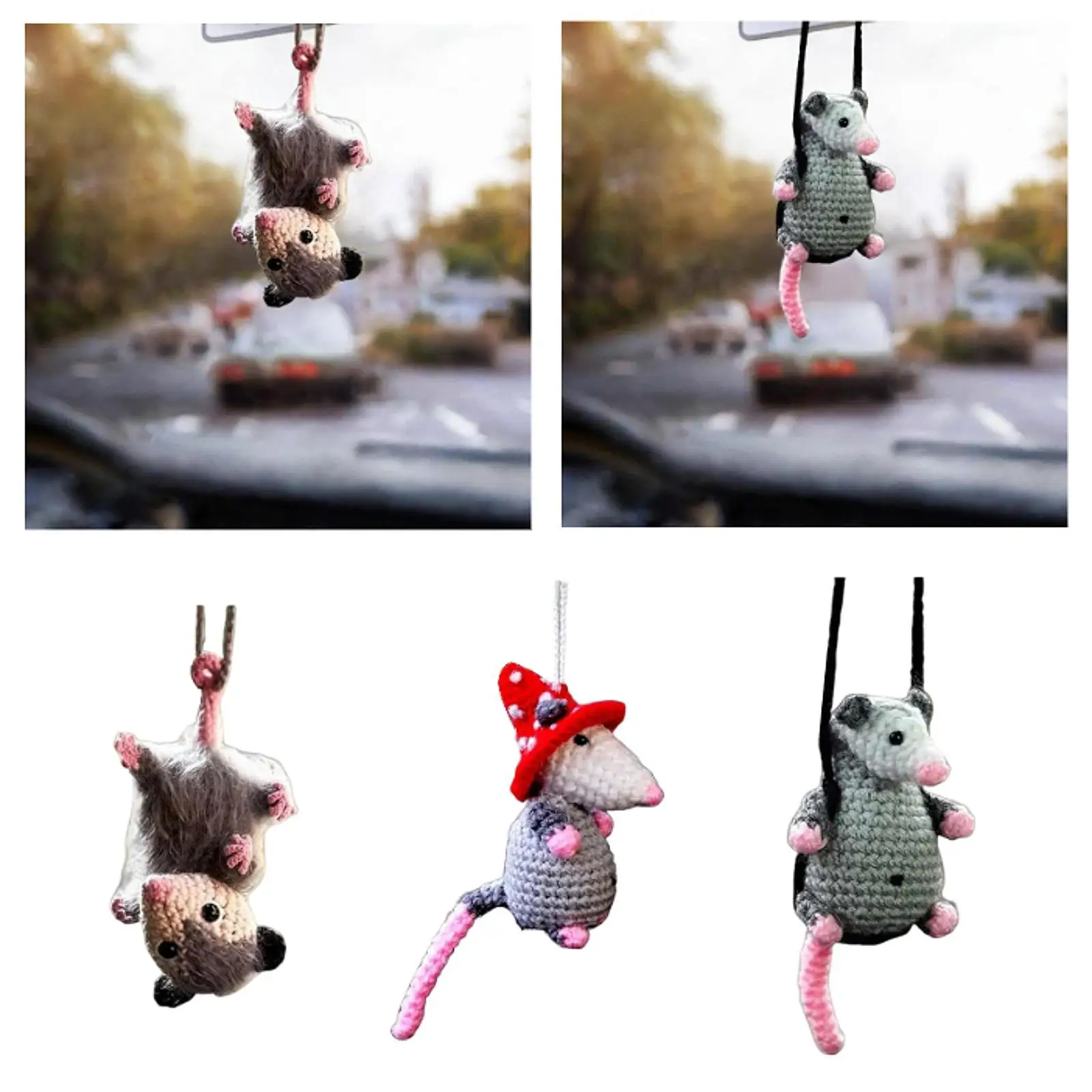 

Car Mouse Pendant Car Rearview Mirror Pendant Accessory Interior Decoration