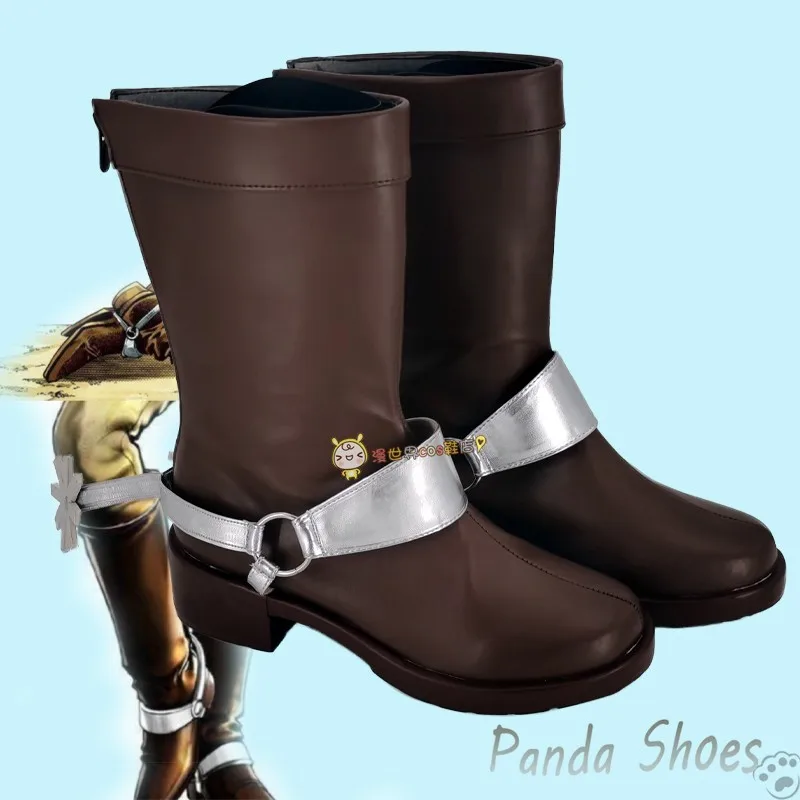 

Обувь для косплея Диего брендо, аниме, длинные коричневые сапоги, костюм Дио, реквизит, обувь для Хэллоуина