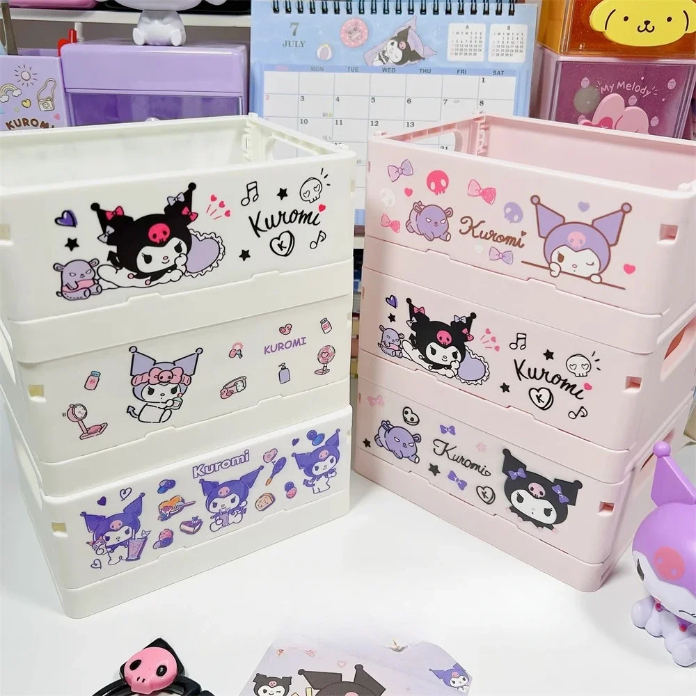 Sanrio Opvouwbare Hoogte Desktop Opbergdoos Kaneel Hond Mini Culomi Briefpapier Sundries Organiseren Doos Cartoon Mand