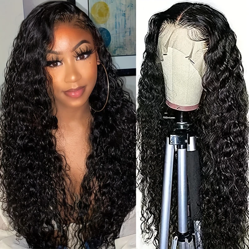 

150 Density Pre Plucked Glueless Wigs for Women Choice 4x4 Closure Lace Frontal Human Hair Curly Wigs Deep Wave Lace Front Wigs