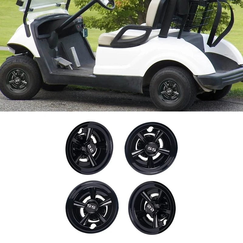 8Inch SS Golf Cart Wheel Cover Cap 5 Spoke Design Hub Cap For Golf Cart Club Car EZGO Yamaha