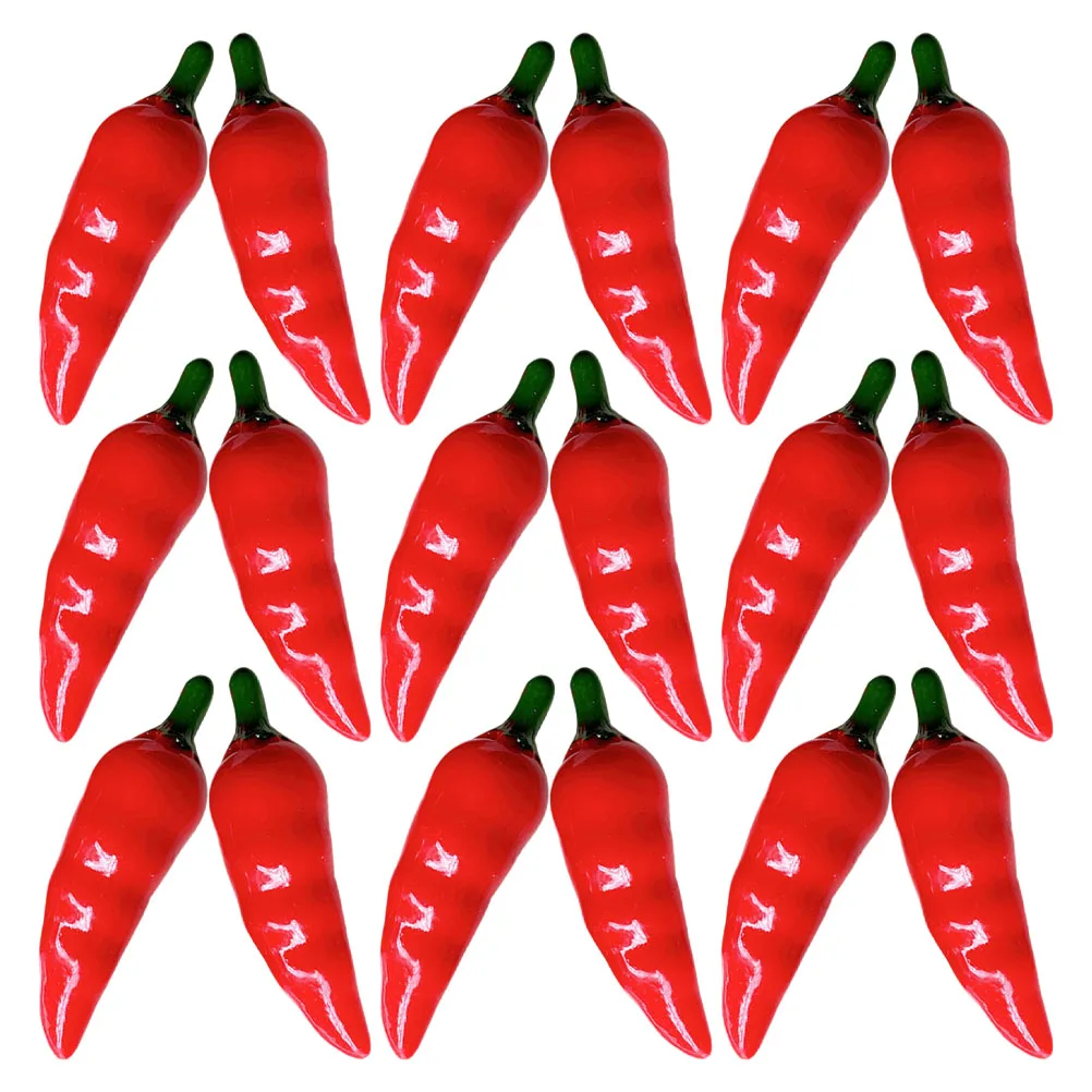 

25pcs Miniature Chili Peppers Artificial Vegetables Foam Simulated Decorative Fake peppers for Home Party Photography Props