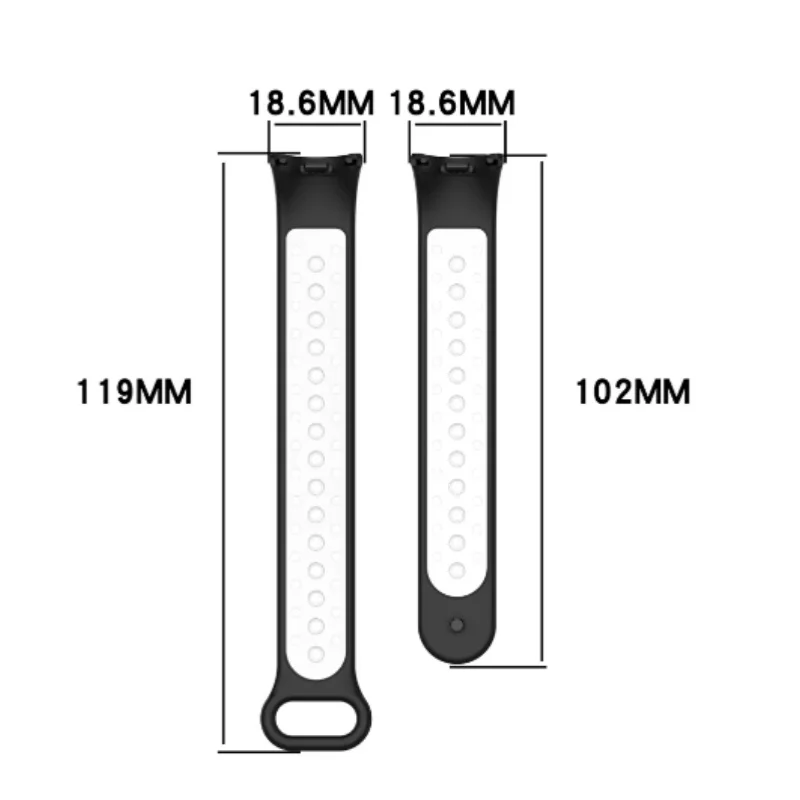 Силиконовый спортивный ремешок для смарт-часов Xiaomi Mi Band 8 9, дышащий браслет для Mi Band 8 9, Сменные аксессуары для браслета