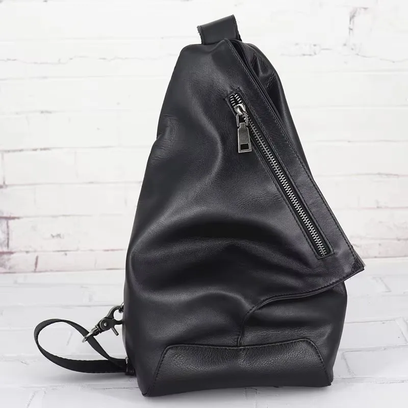 

Female Chest Bags Shoulder Messenger Bags For Women 2025 New Natural Genuine Leather Unisex Large Capacity Travel Bag Designer