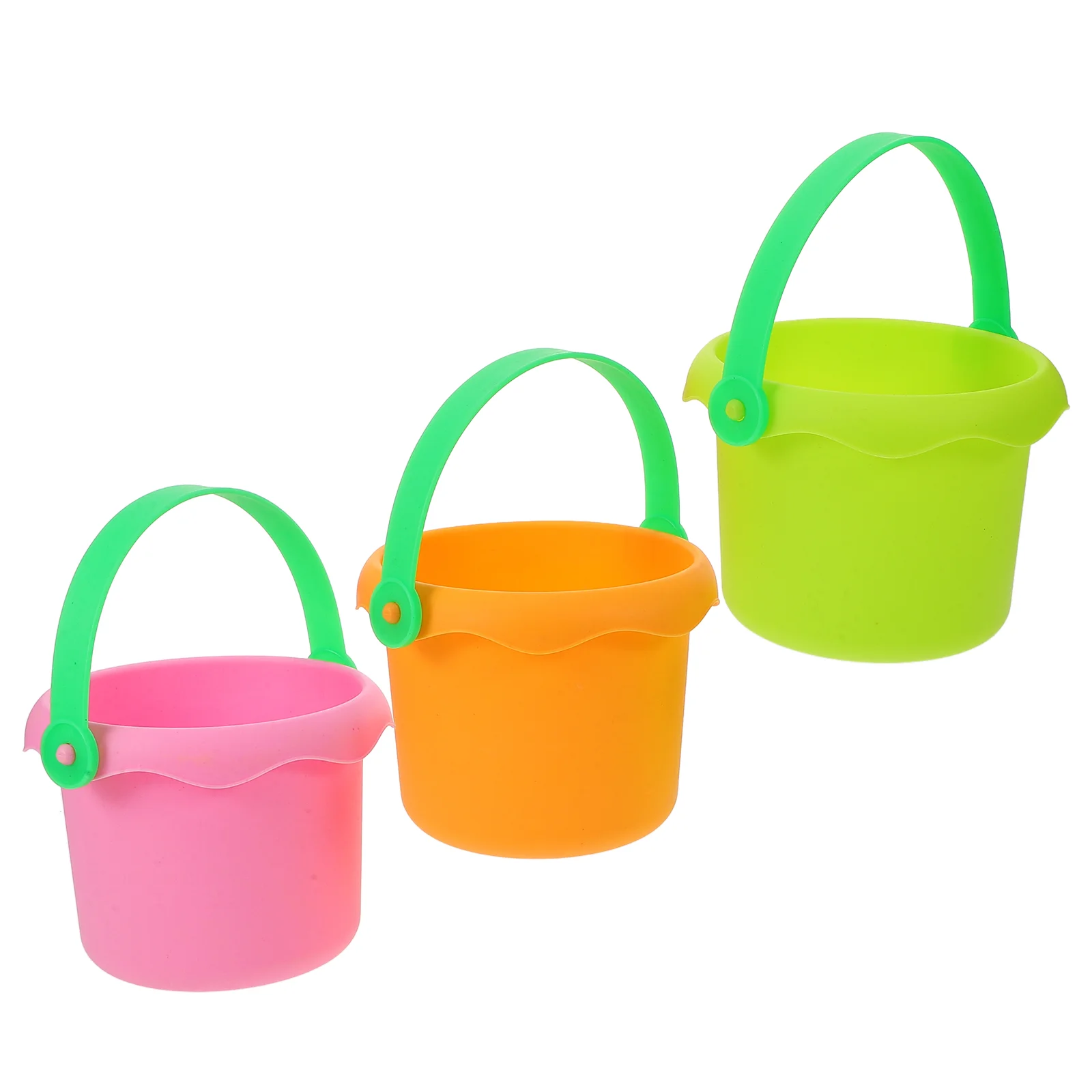 3 Pcs Toy Buckets Beach Lightweight Multi-use Portable Sand Outdoor Playing Child