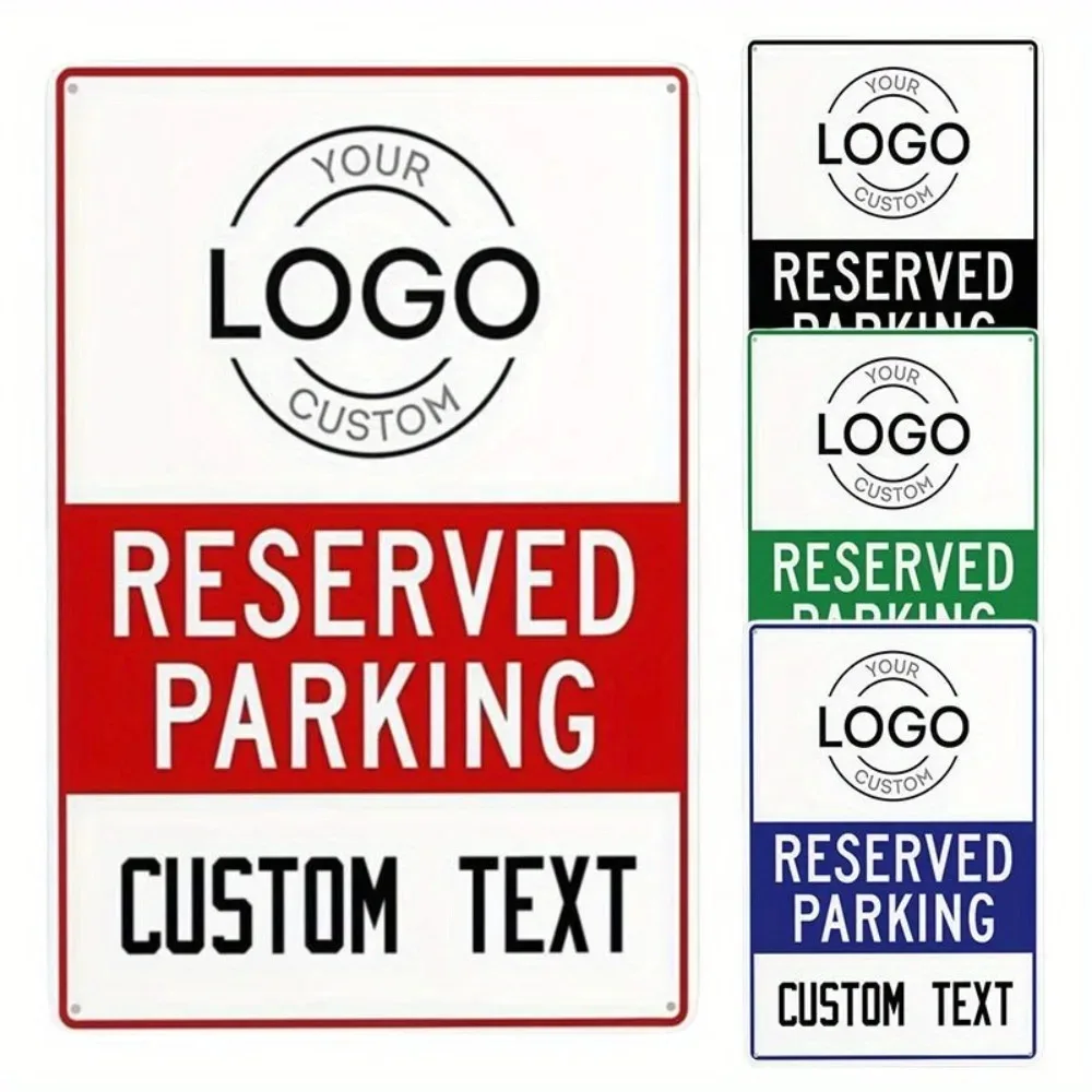 20x30cm Personalized Custom Aluminum Reserved Parking Sign Anti Oxidation Metal Wall Decor For Commercial Parking Lot Business P