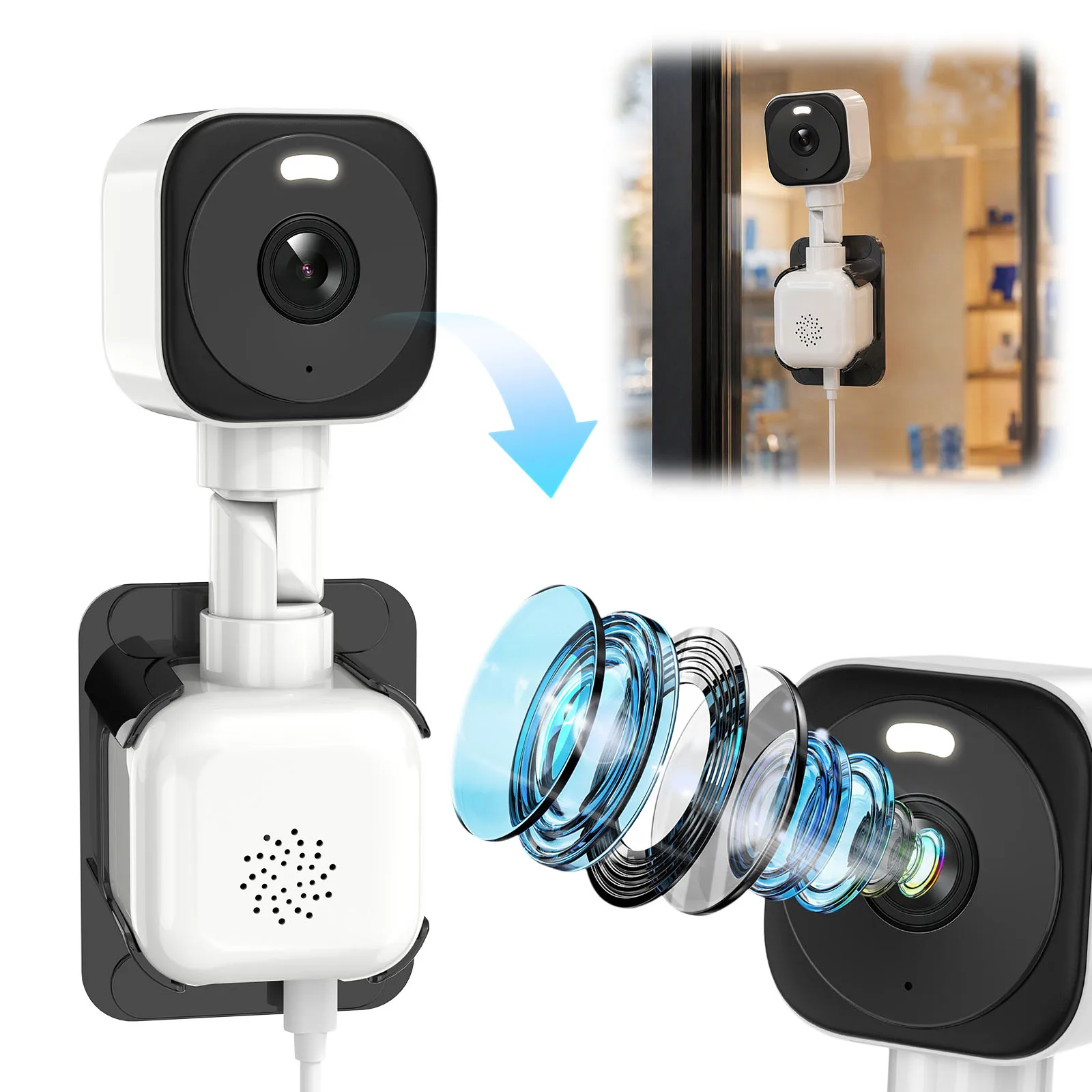 Camera stand strong and durable adhesive wall-mounted stand suitable for indoor and outdoor cameras