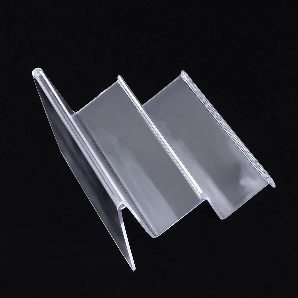 

2Pcs Clear Acrylic Purse Display Stand Two Tier Wallet Organizer Rack Easy Maintenance Desktop Storage Shelf for Office Home