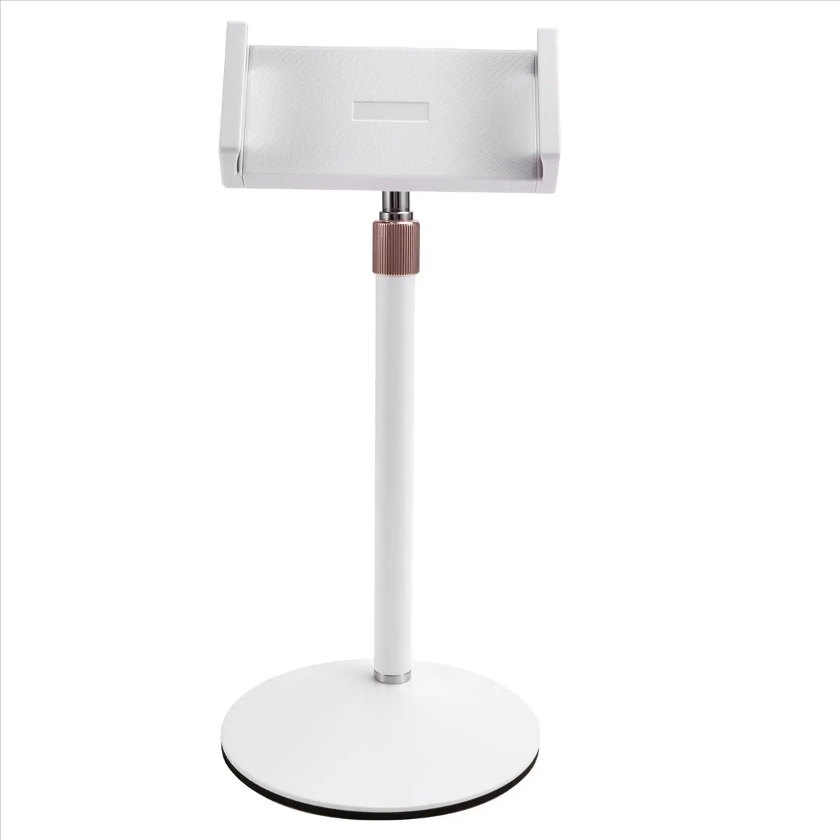 B21B Adjustable Monitor Stand Portable Tablet Holder Up to 25Cm Standing Tablet Bracket Desk Mount White
