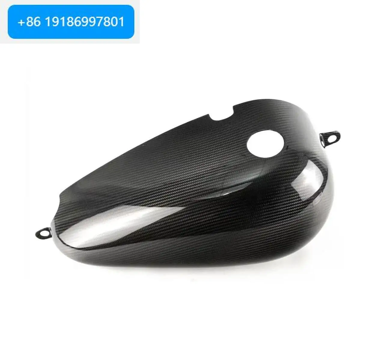 The Motorcycle Accessory Carbon Fiber 3K Twill Glossy Fuel Tank Cover for  Low Rider ST 2018+ Models