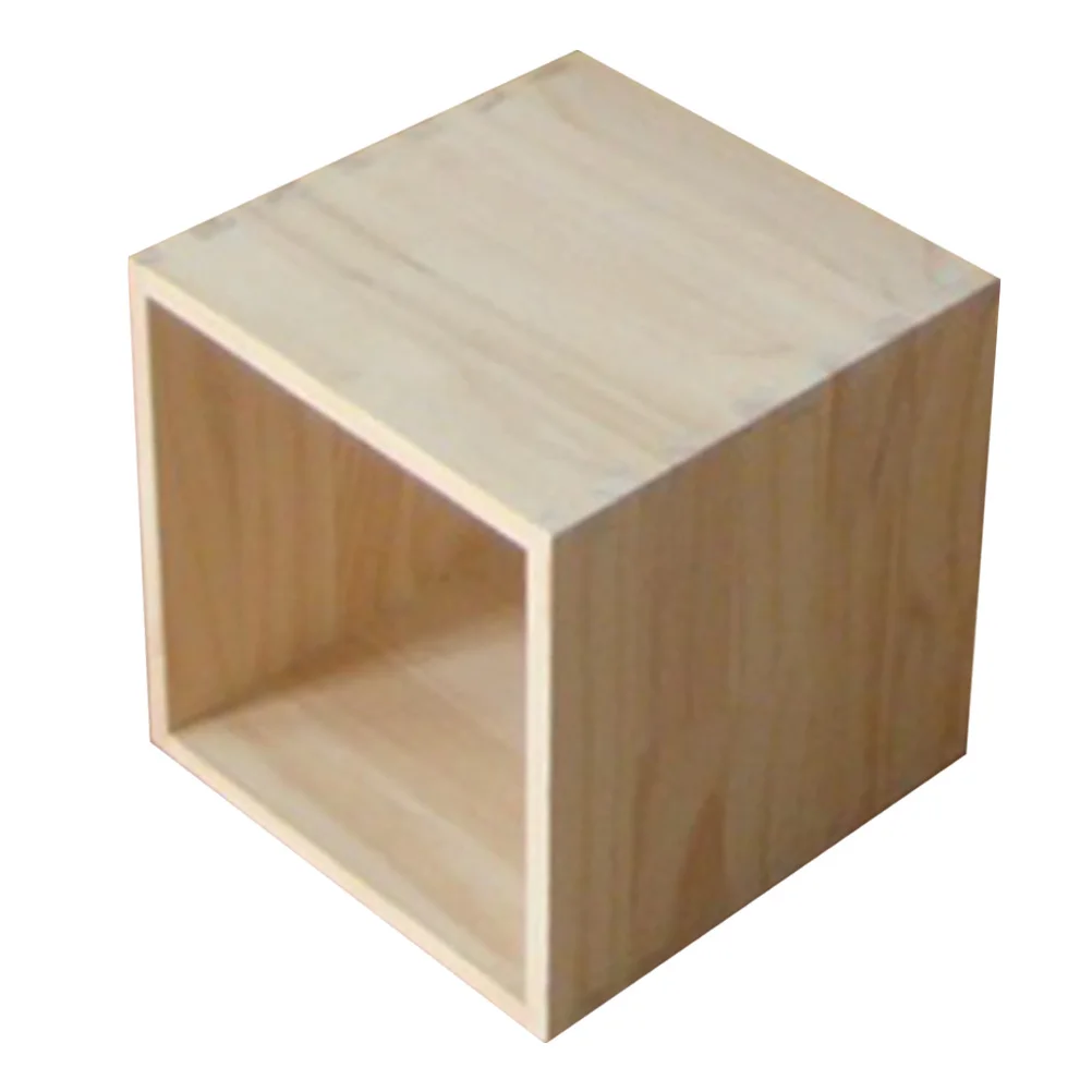 

Wooden Storage Cube Solid Wood Organizer Bin For Home Office Storage Dovetail Joint Structure Unfinished Wood Crate Shelf